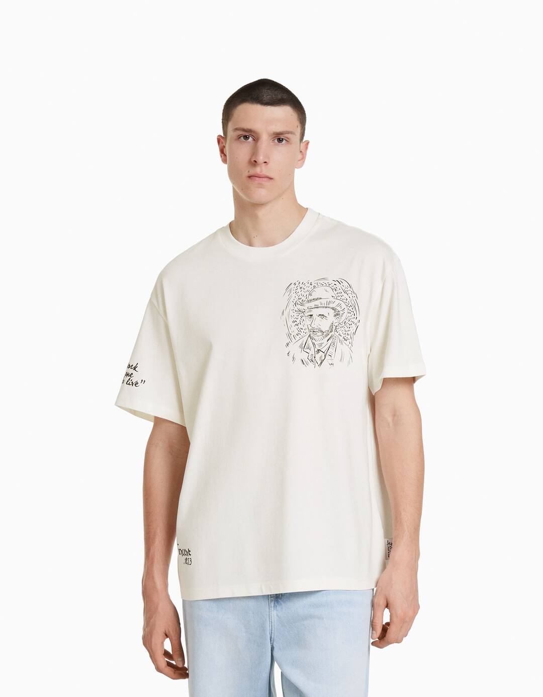 Boxy fit short sleeve Van Gogh print T-shirt