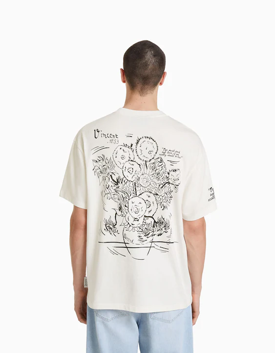 Camiseta Van Gogh manga corta boxy fit print - #bershkastyle - Hombre