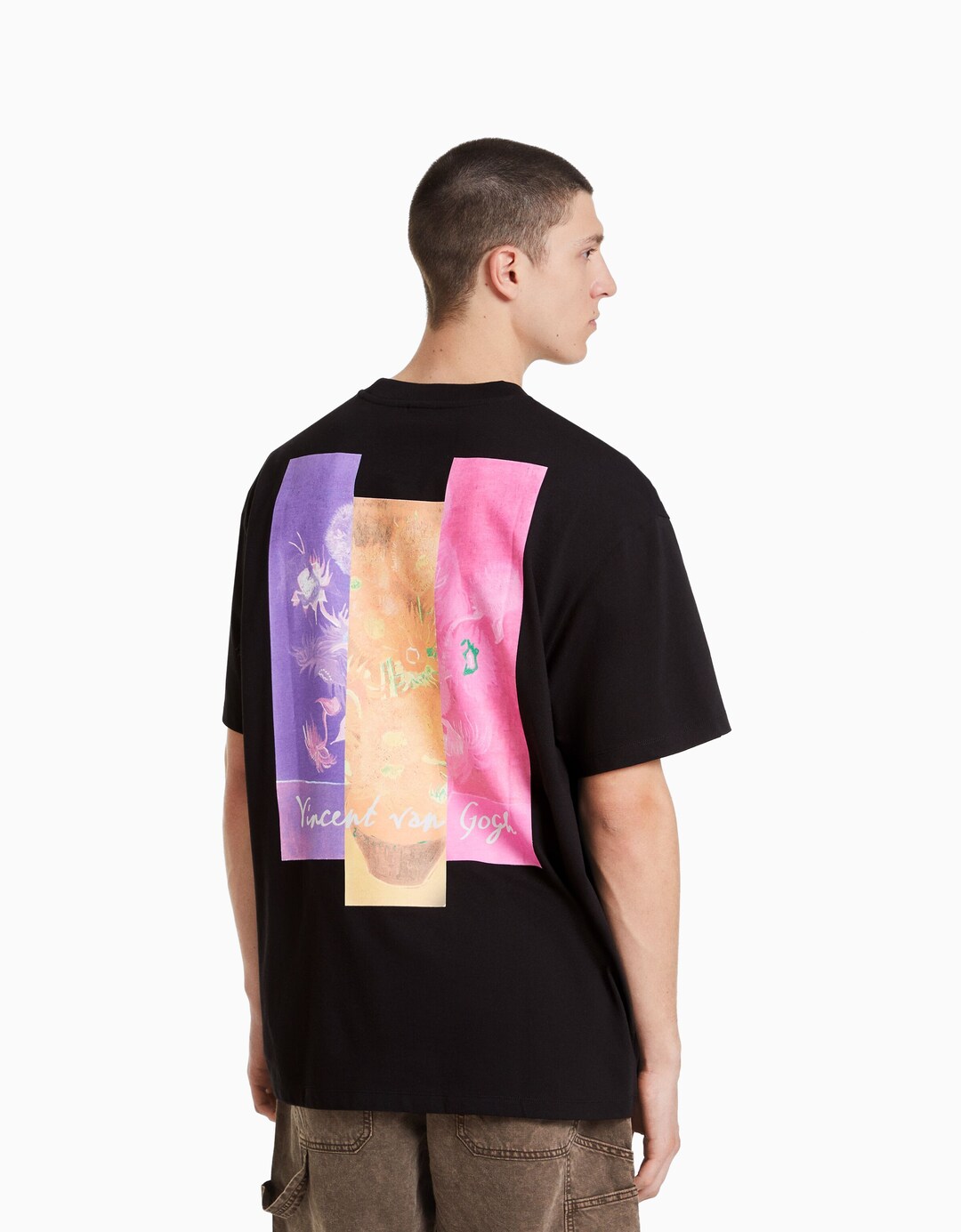 T-shirt manches courtes boxy fit imprimé Van Gogh