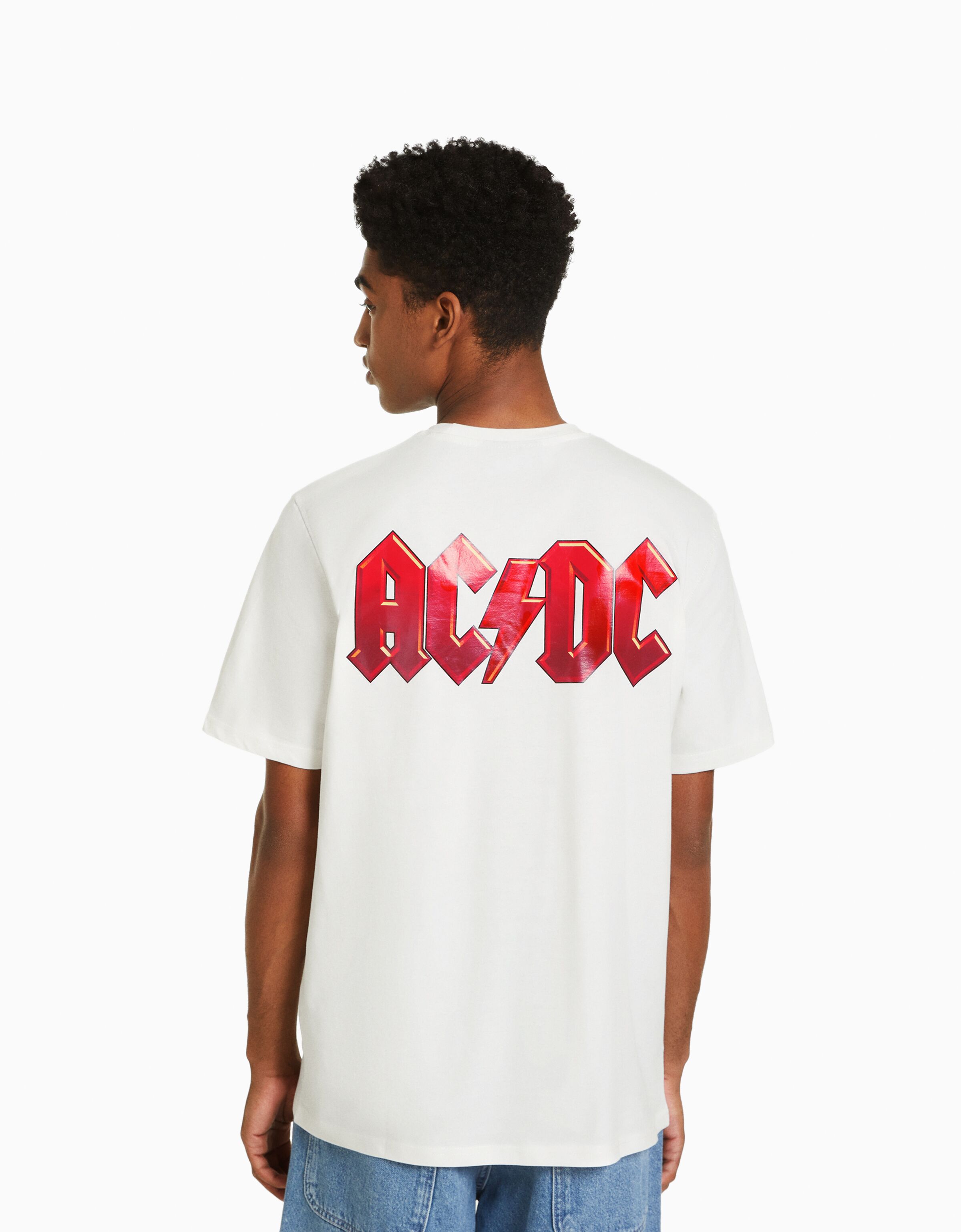 AC DC print relaxed fit T shirt