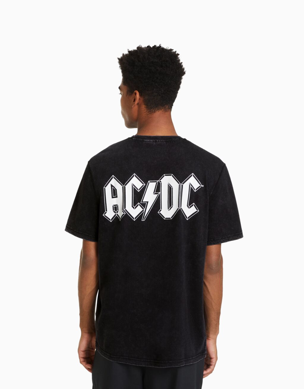 AC DC print relaxed fit T shirt T shirts Men Bershka