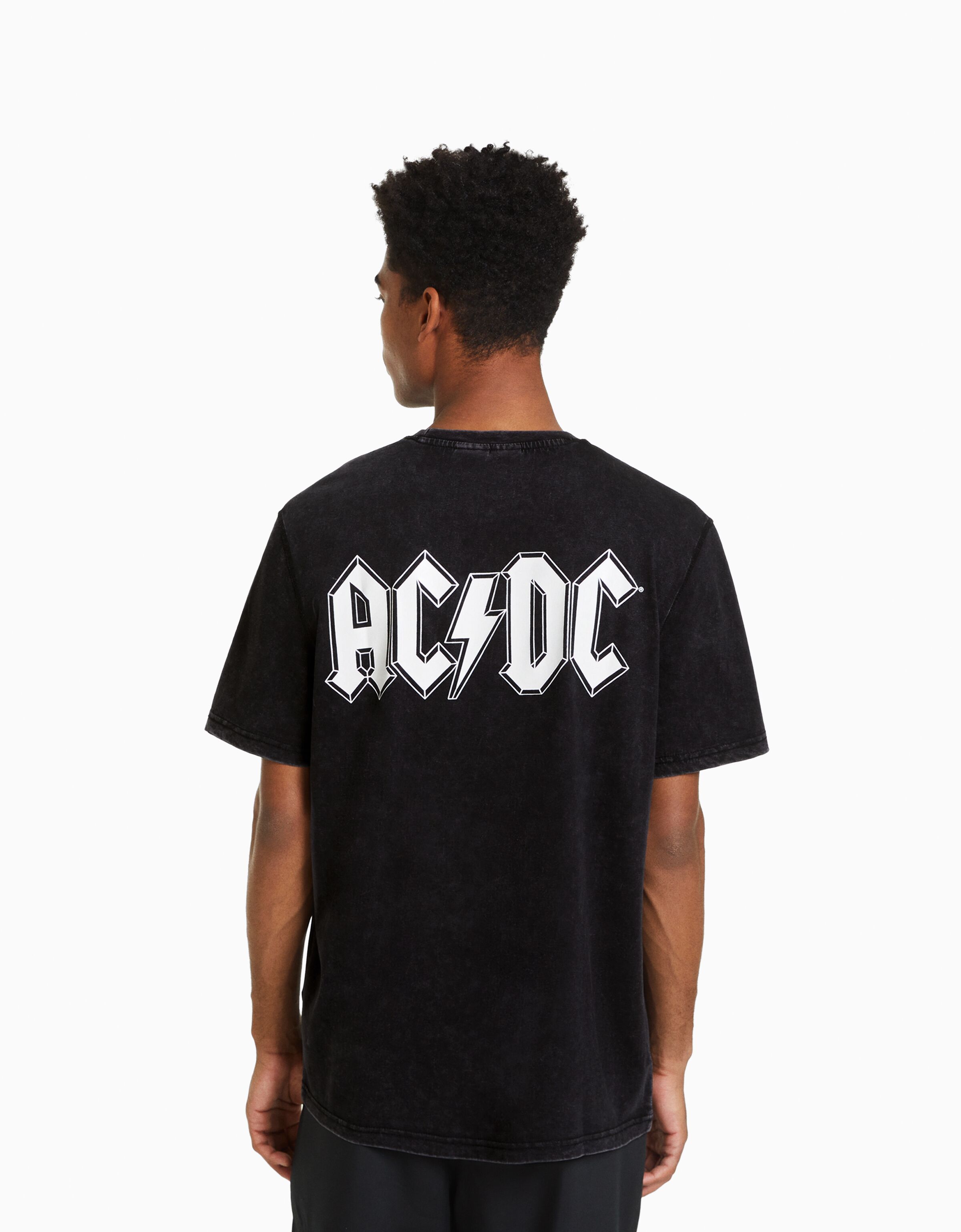 T shirt AC DC loose fit imprim Homme Bershka