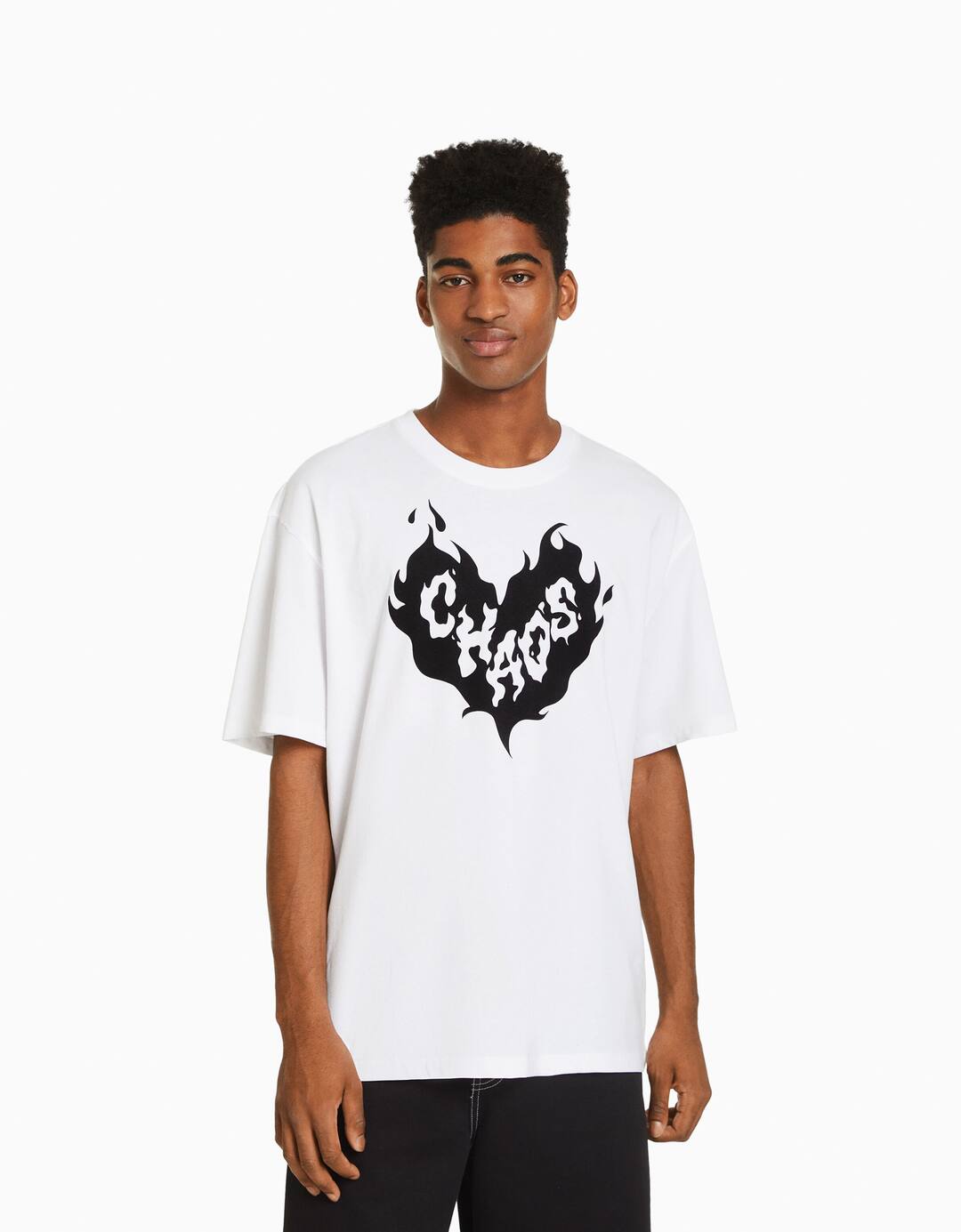 Print boxy fit short sleeve T-shirt