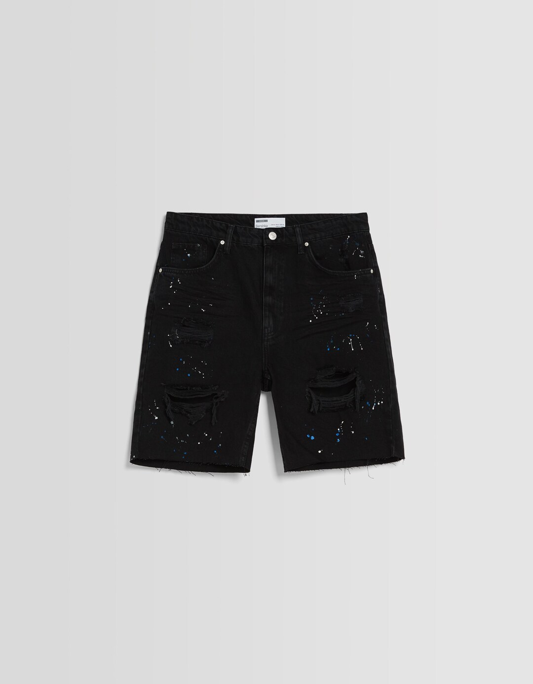 Bermuda denim rotos pintura