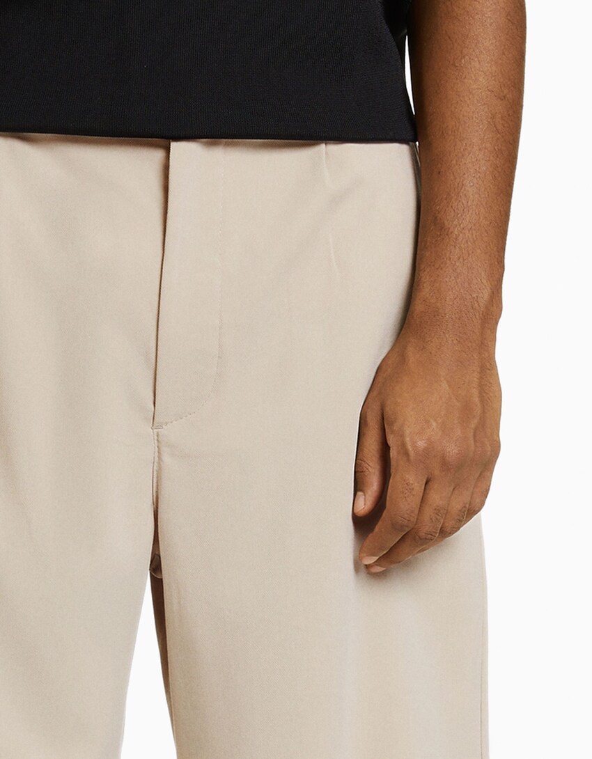 Bermudy tailoring-Piaskowy-2