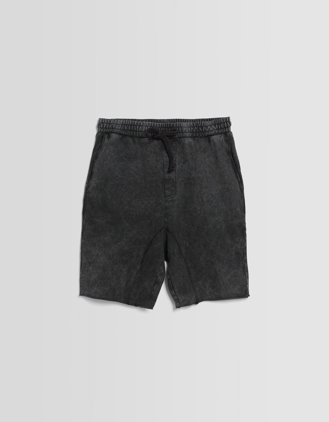 Bermudashorts aus Plüsch im Washed-Look