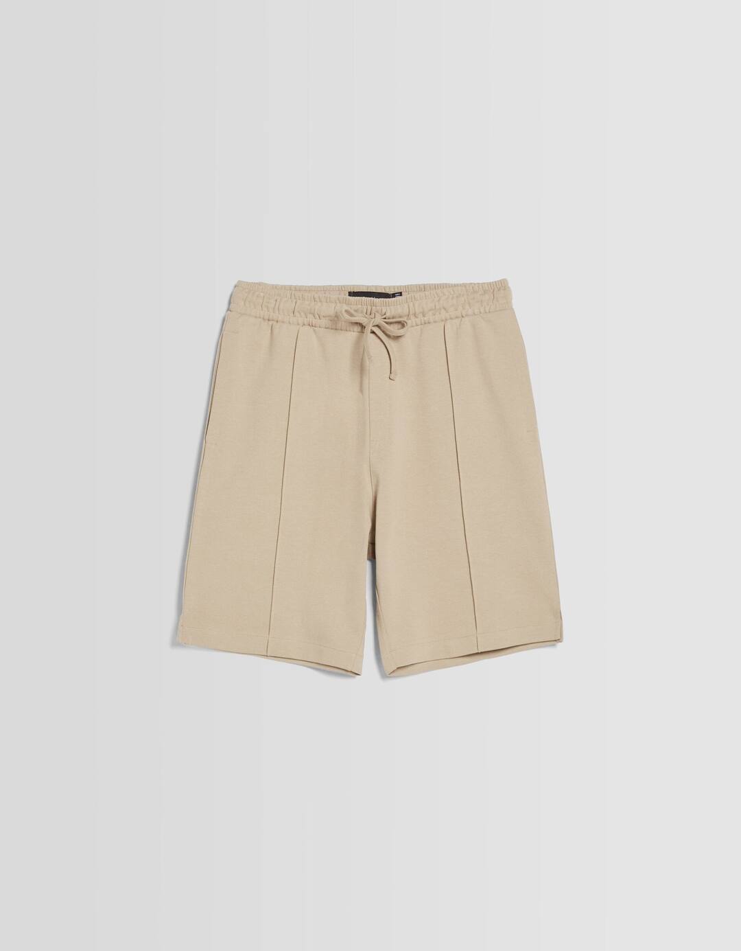 Interlock plush Bermuda shorts