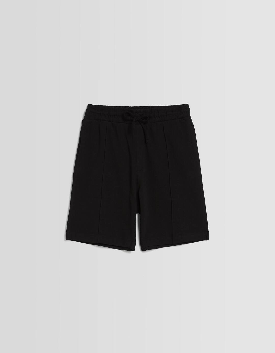 Interlock plush Bermuda shorts