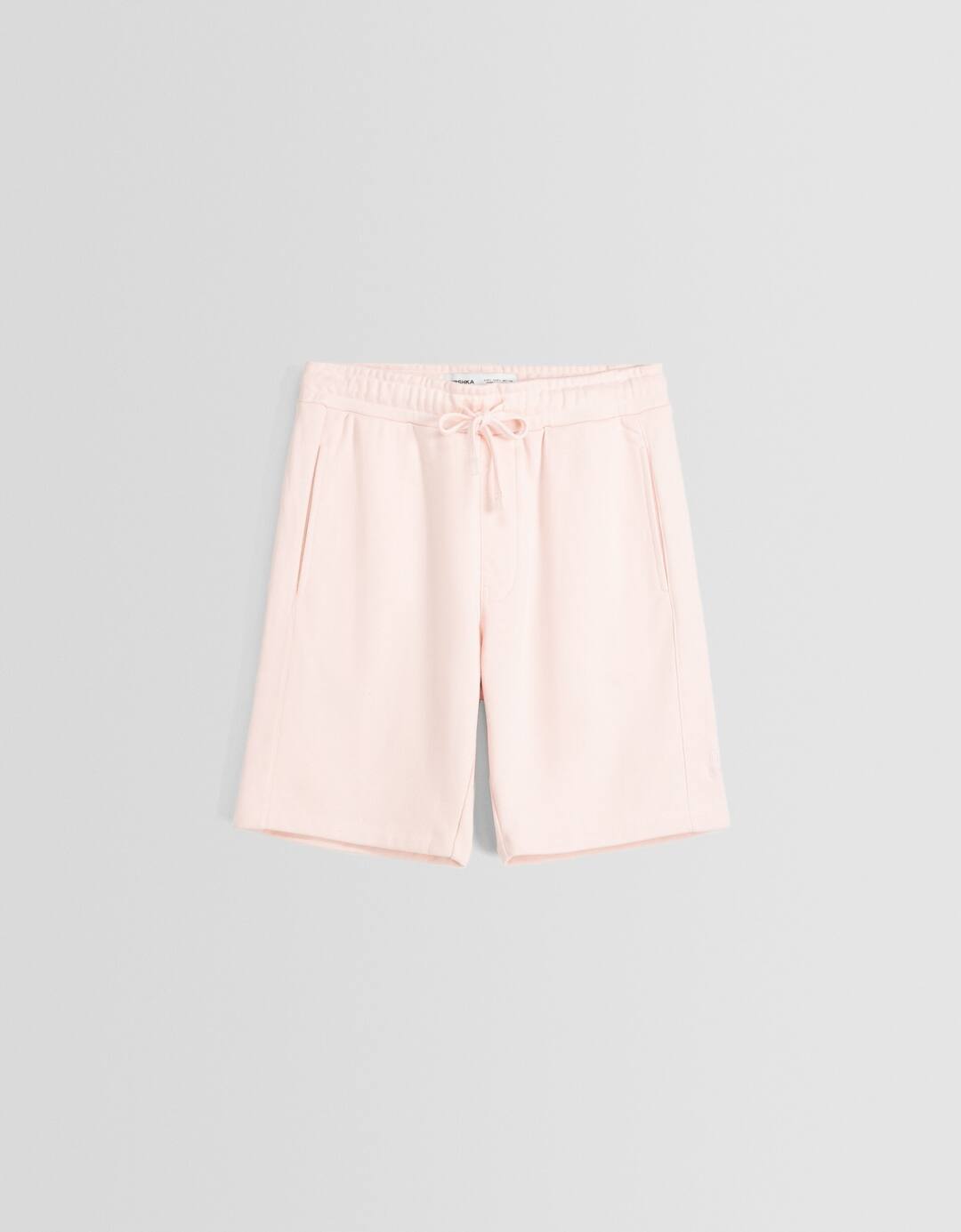 Basic plush Bermuda shorts
