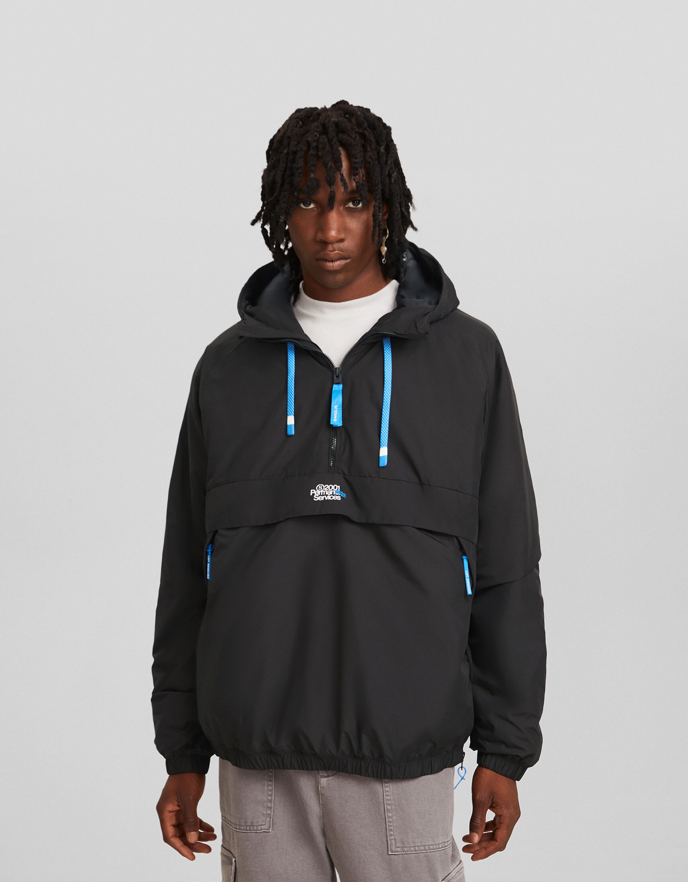 Padded anorak with hood - Men | Bershka