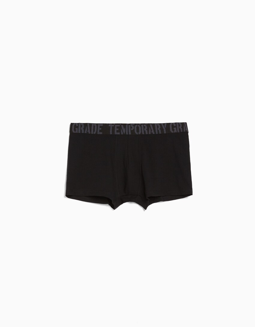 Boxerrak lettering gerrialdearekin, 3ko sorta-Beltza-3