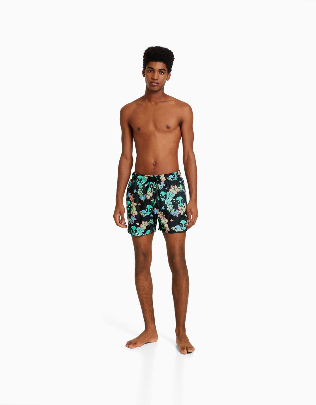 Printed swimming trunks