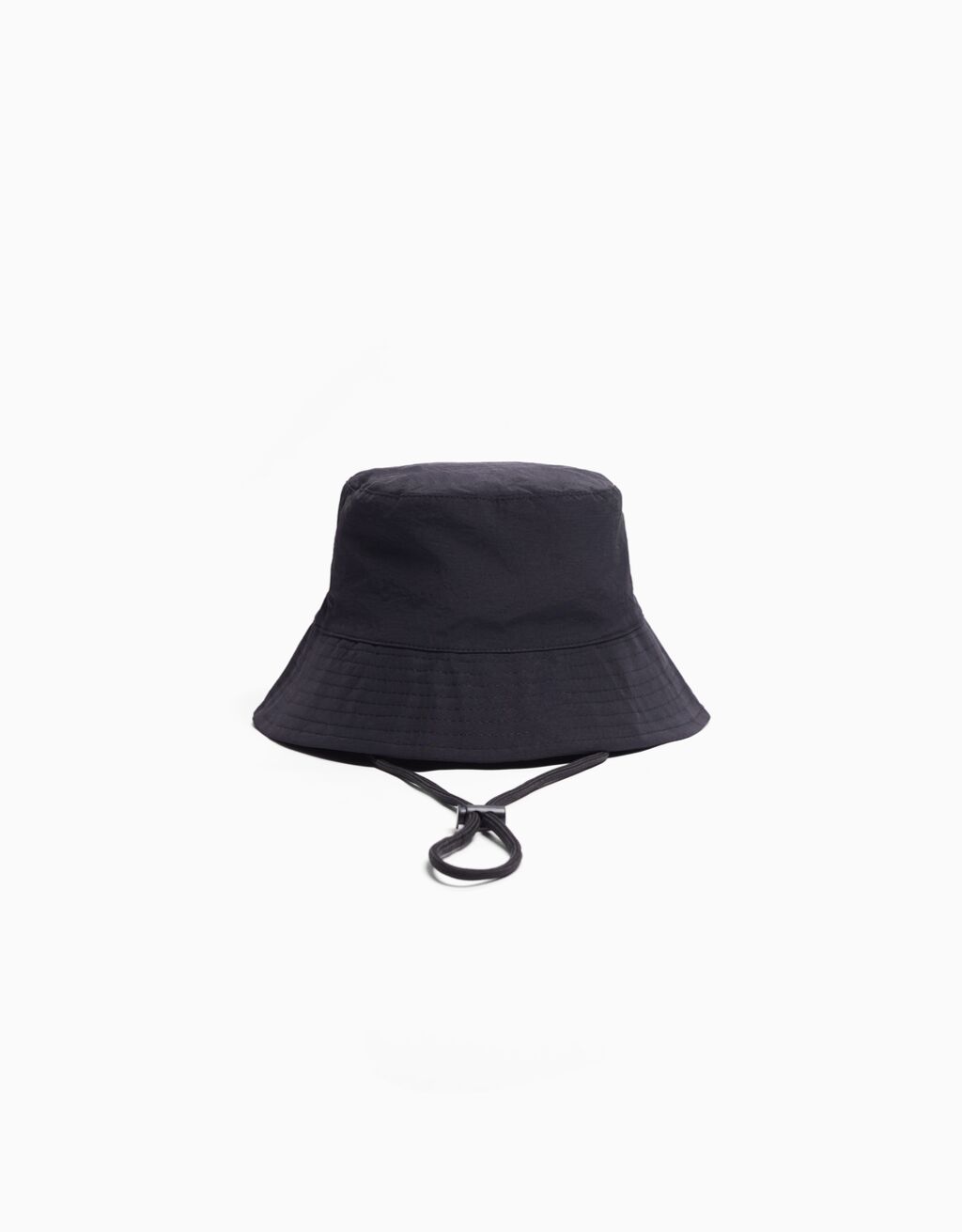 قبعة دلو نايلون بأشرطة-أسود-0