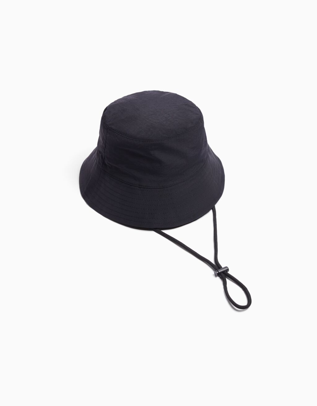 قبعة دلو نايلون بأشرطة-أسود-4