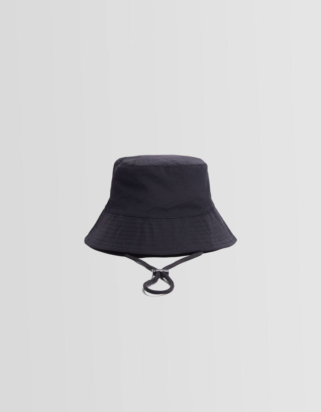 Nylon bucket hat with straps