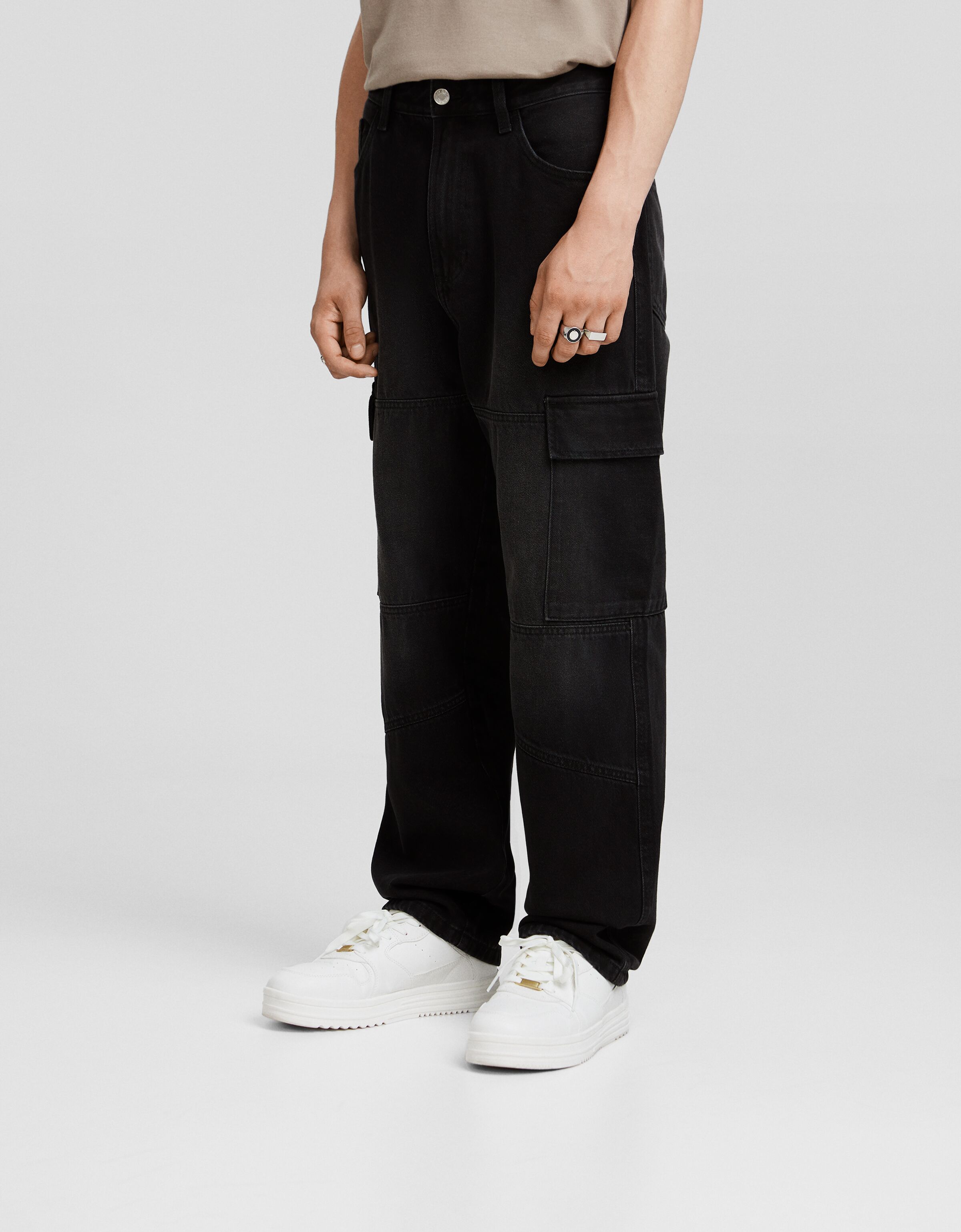Bershka pantalones cargo hombre on sale
