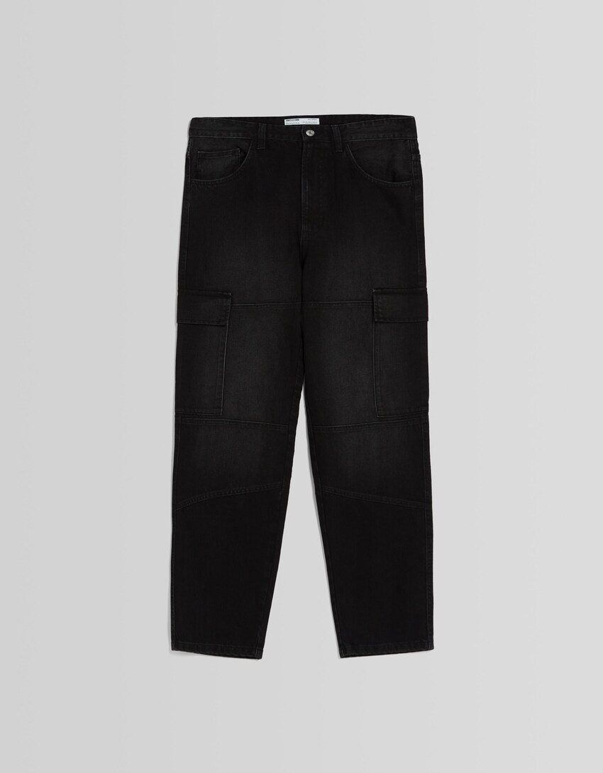 Jeans cargo-Negro-4
