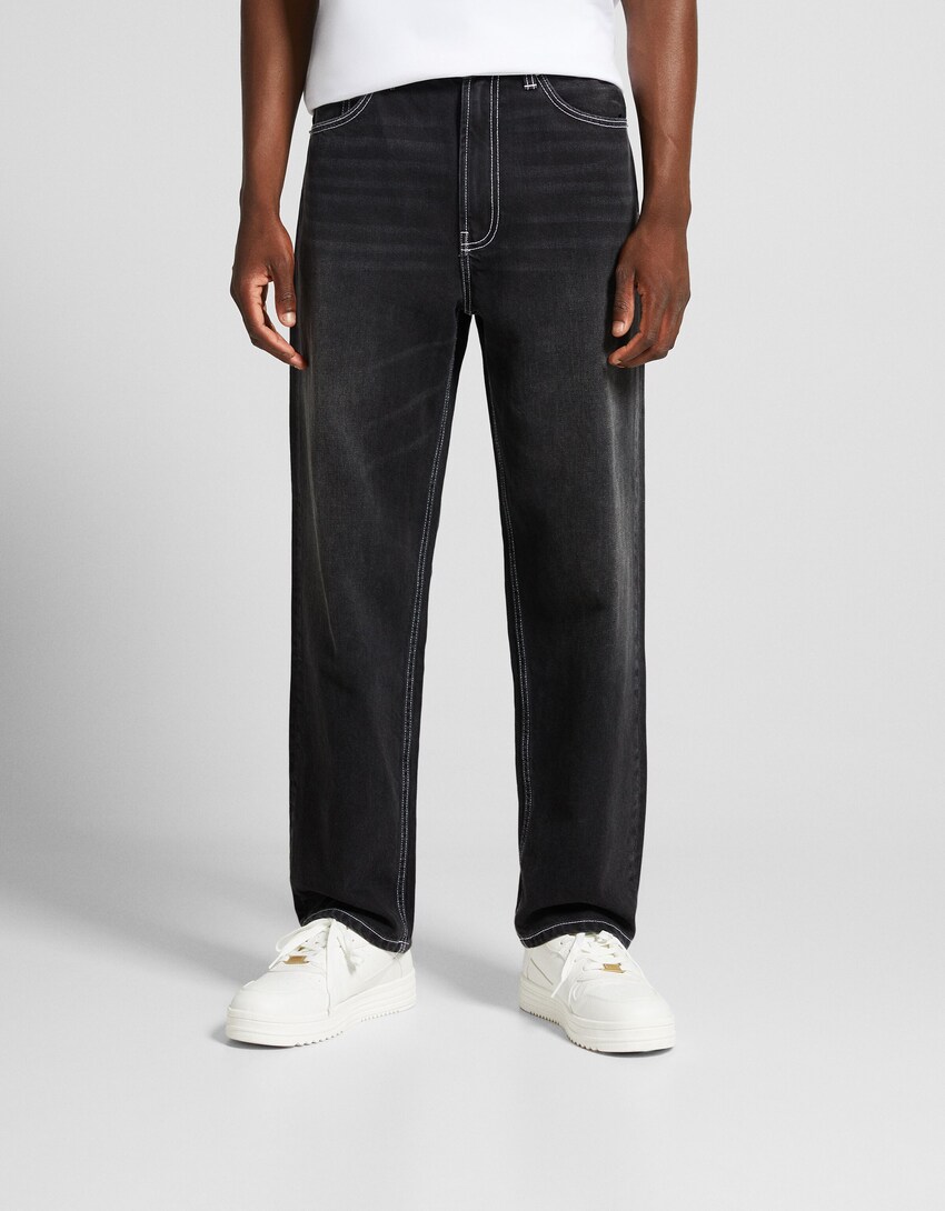 Jeans 90's straight-Negro-1