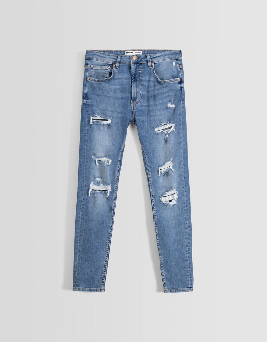 Jeans super skinny rotos-Azul-4