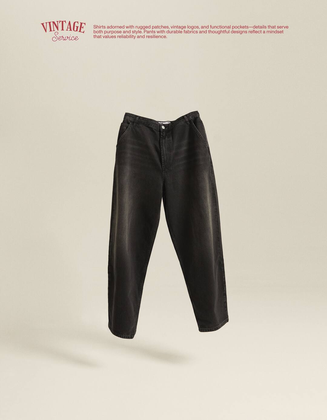 Faded-effect skater fit jeans