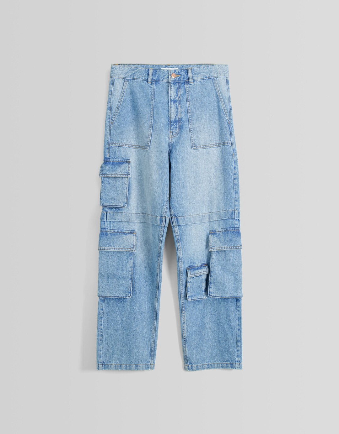 Jean cargo baggy multipoches