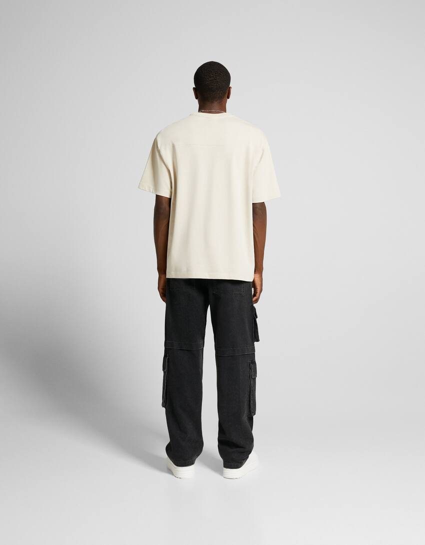 Multi-pocket baggy cargo jeans - Men | Bershka