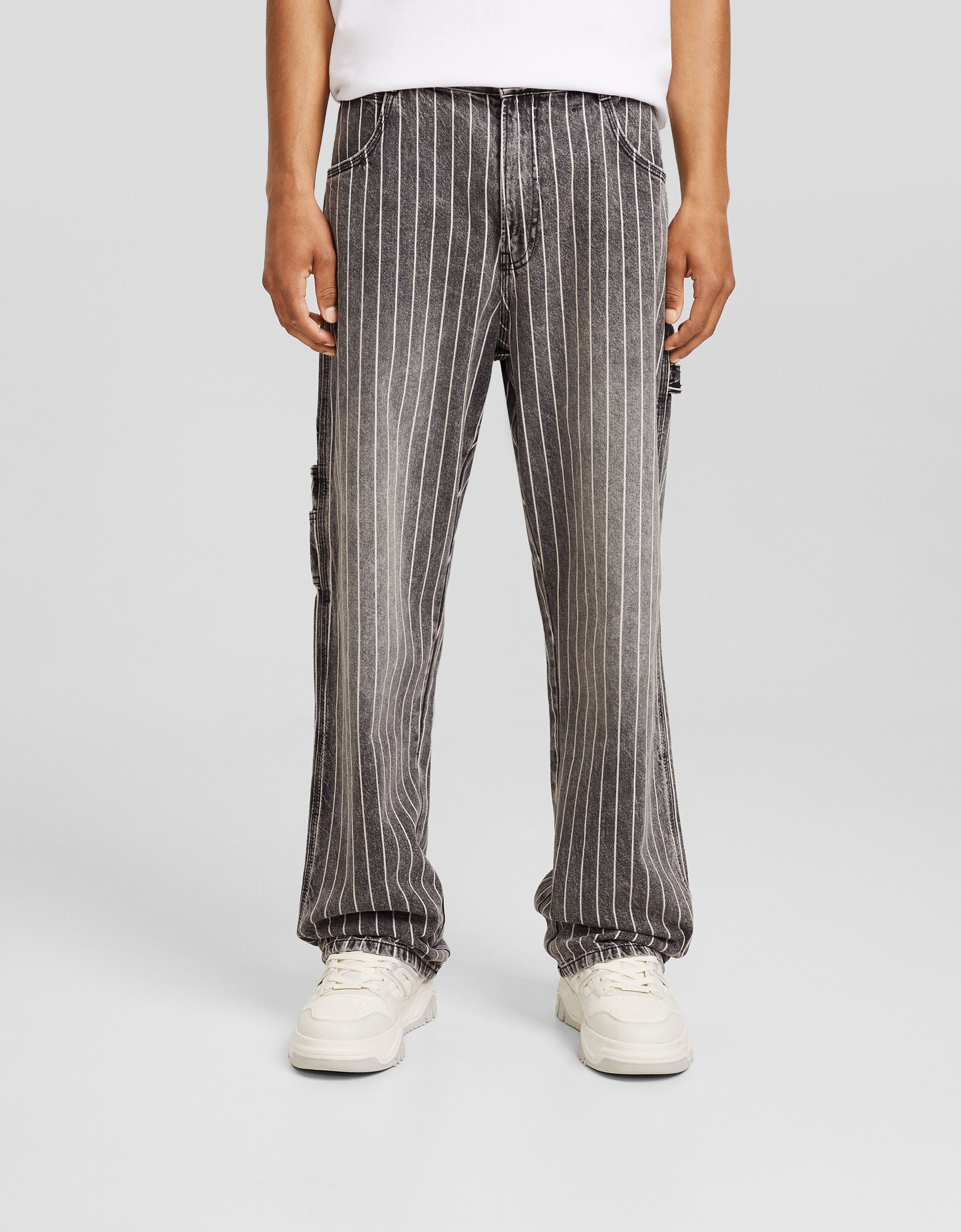 Bershka striped sales jeans