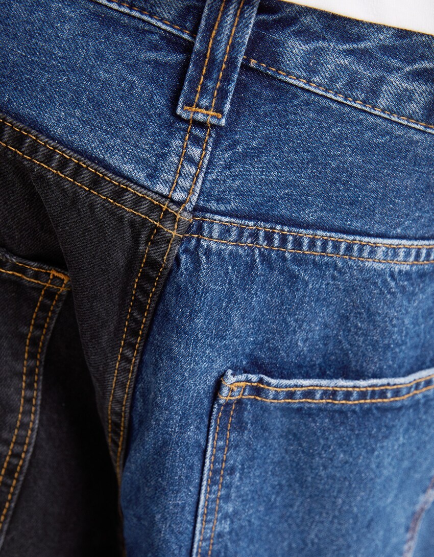 Jeans super baggy color block-Azul-5