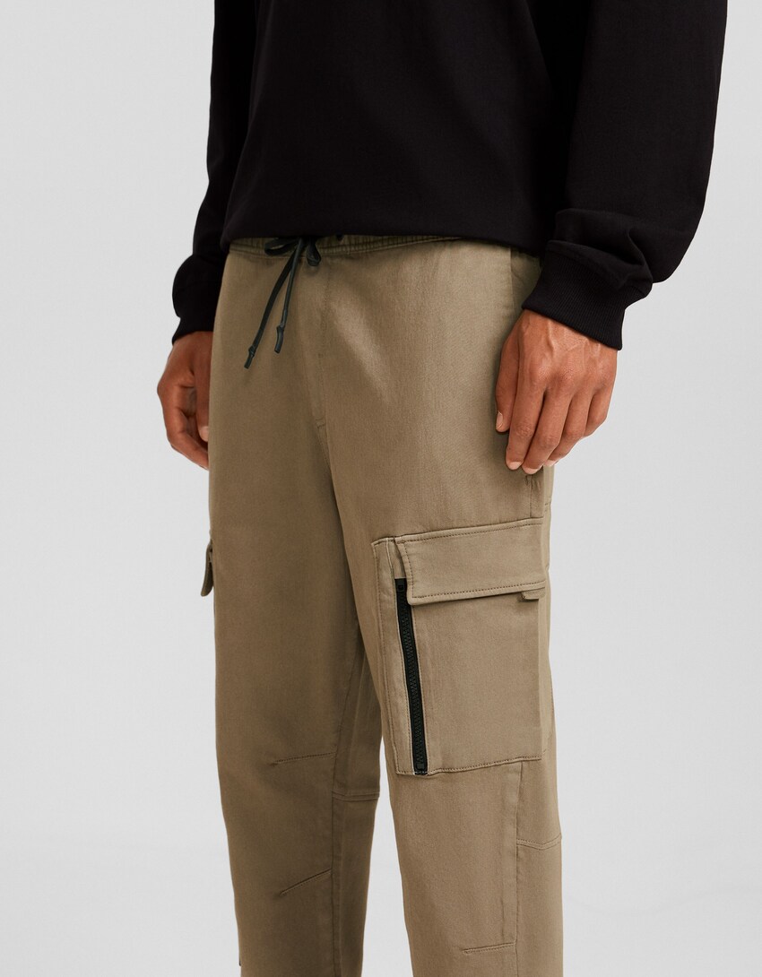 Slim jogger galtza militarrak-Gamelu kolorea-3