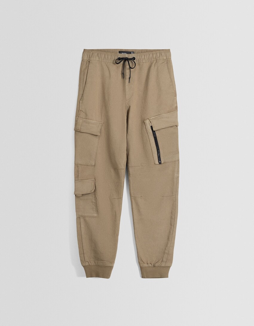 Slim jogger galtza militarrak-Gamelu kolorea-4