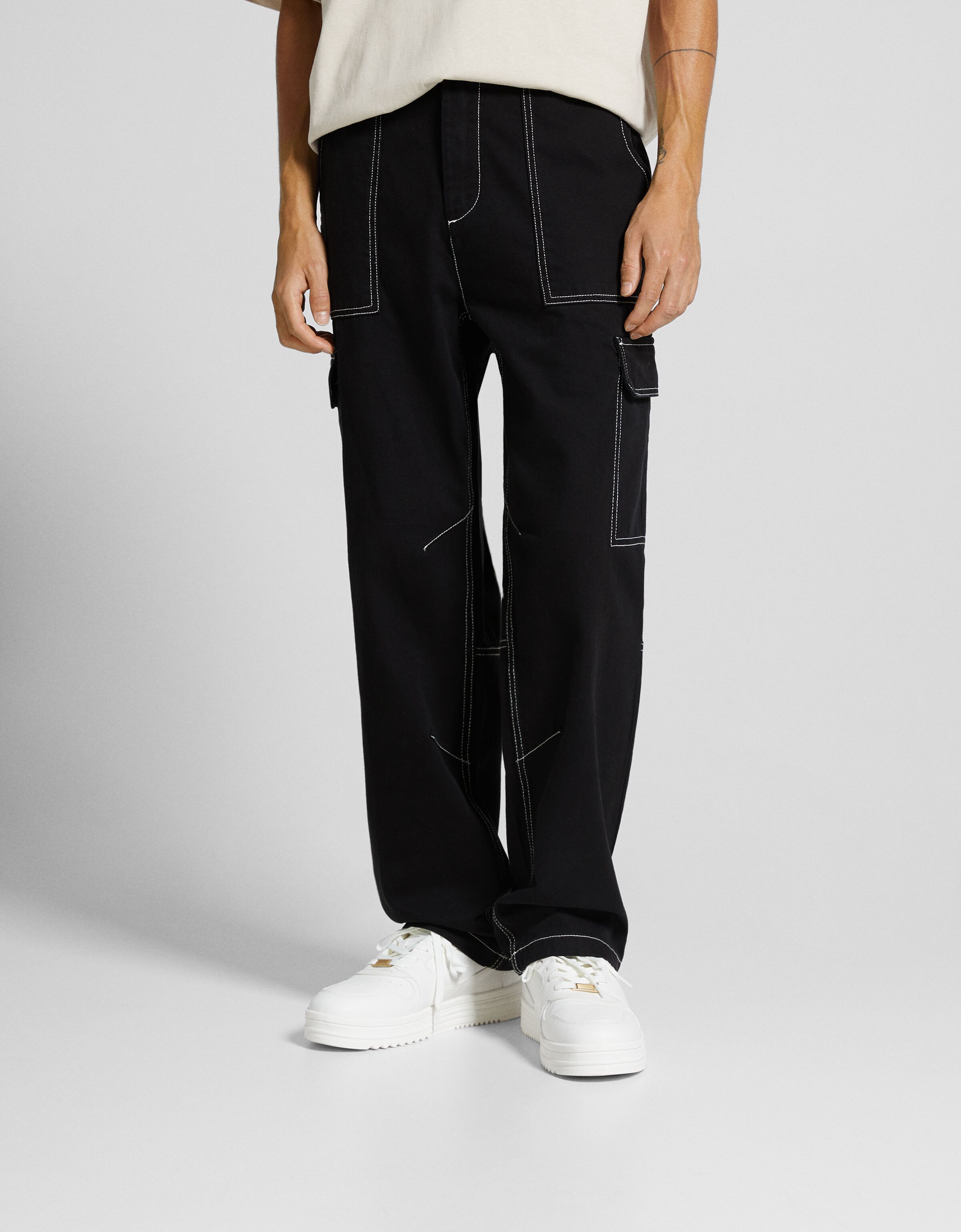 Bershka pantalones de online cuadros