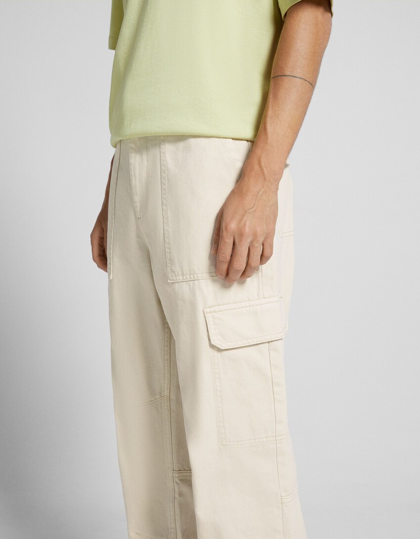 Cotton cargo pants - Men | Bershka