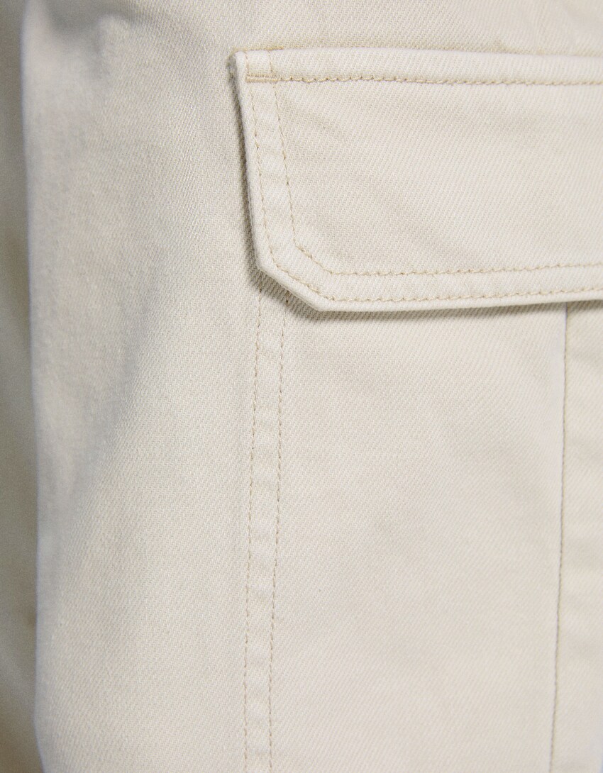 Cotton cargo trousers - Men | Bershka