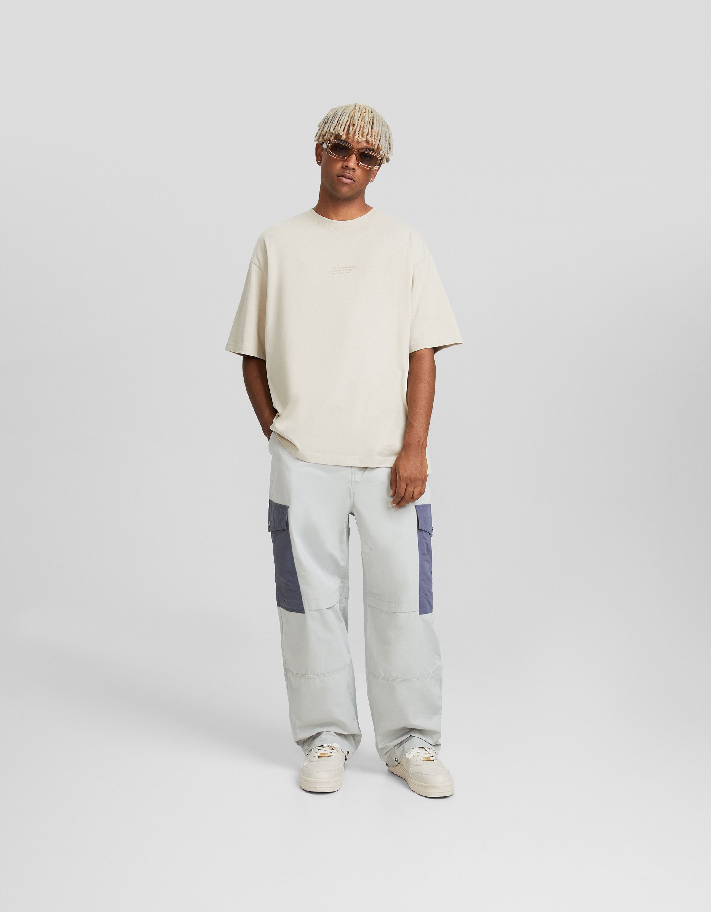 Colour block joggers Men Bershka