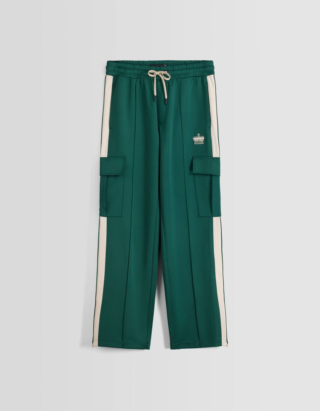 Wide-leg jogger cargo trousers