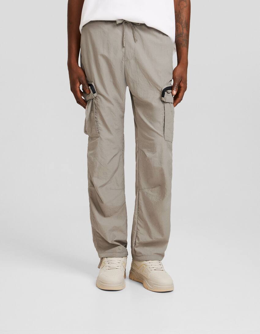 Technical cargo jogger trousers-Dark grey-2