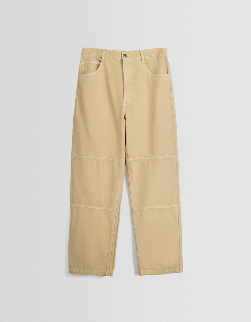 Baggy skater trousers-Camel-4
