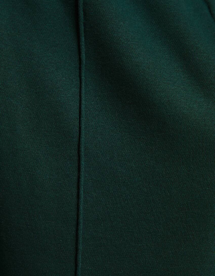 ფართოტოტიანი თბილი შარვალი-მწვანე-5