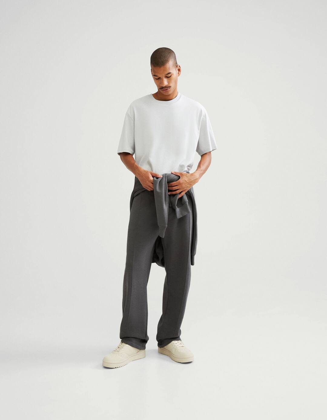 Pantalón wide leg felpa