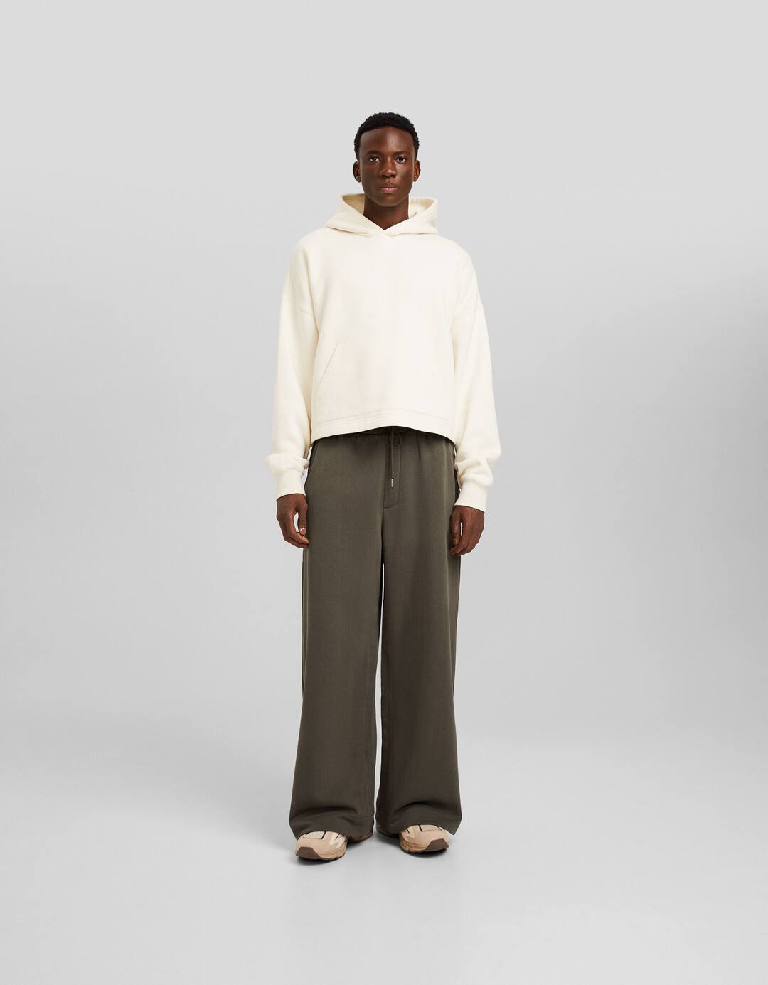 Loose fit plush trousers