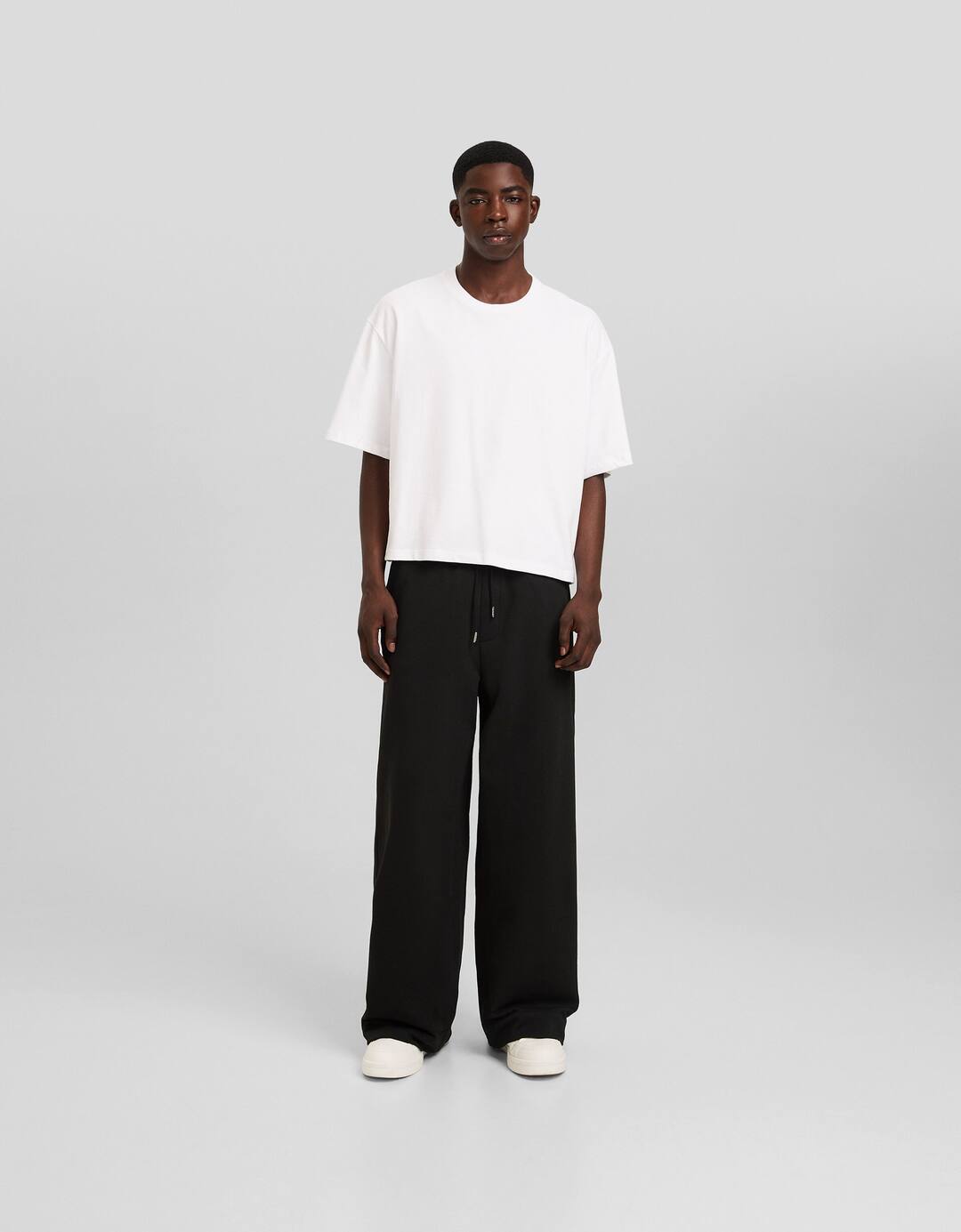Loose fit plush trousers