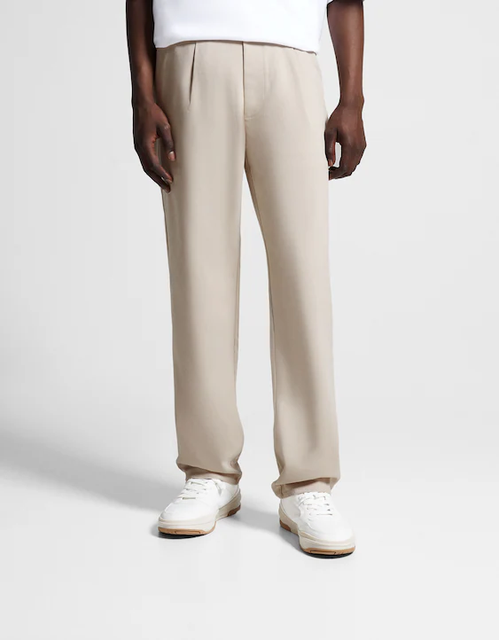 Pantalón tailoring pliegues - Pantalones - Hombre Bershka