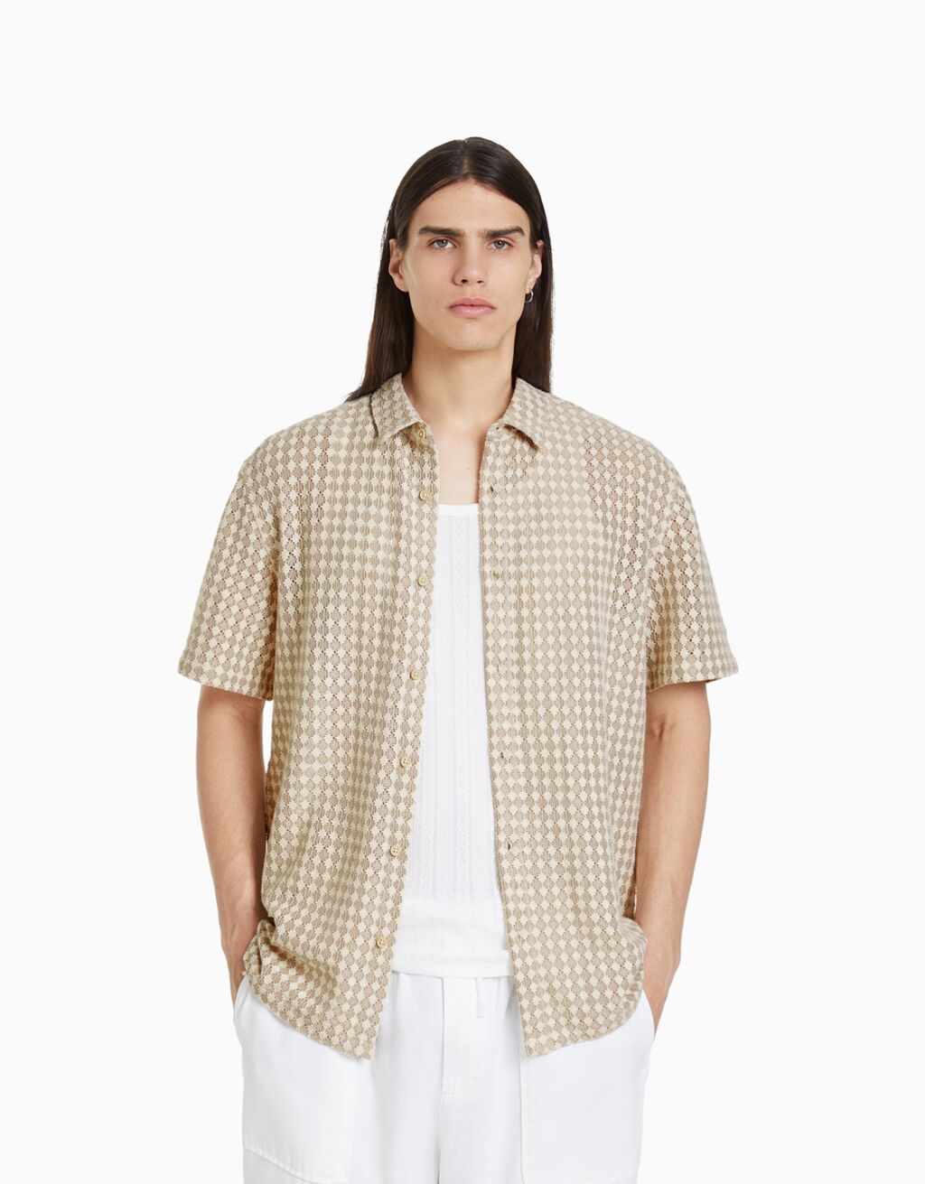 Camisa manga hotsell corta bershka