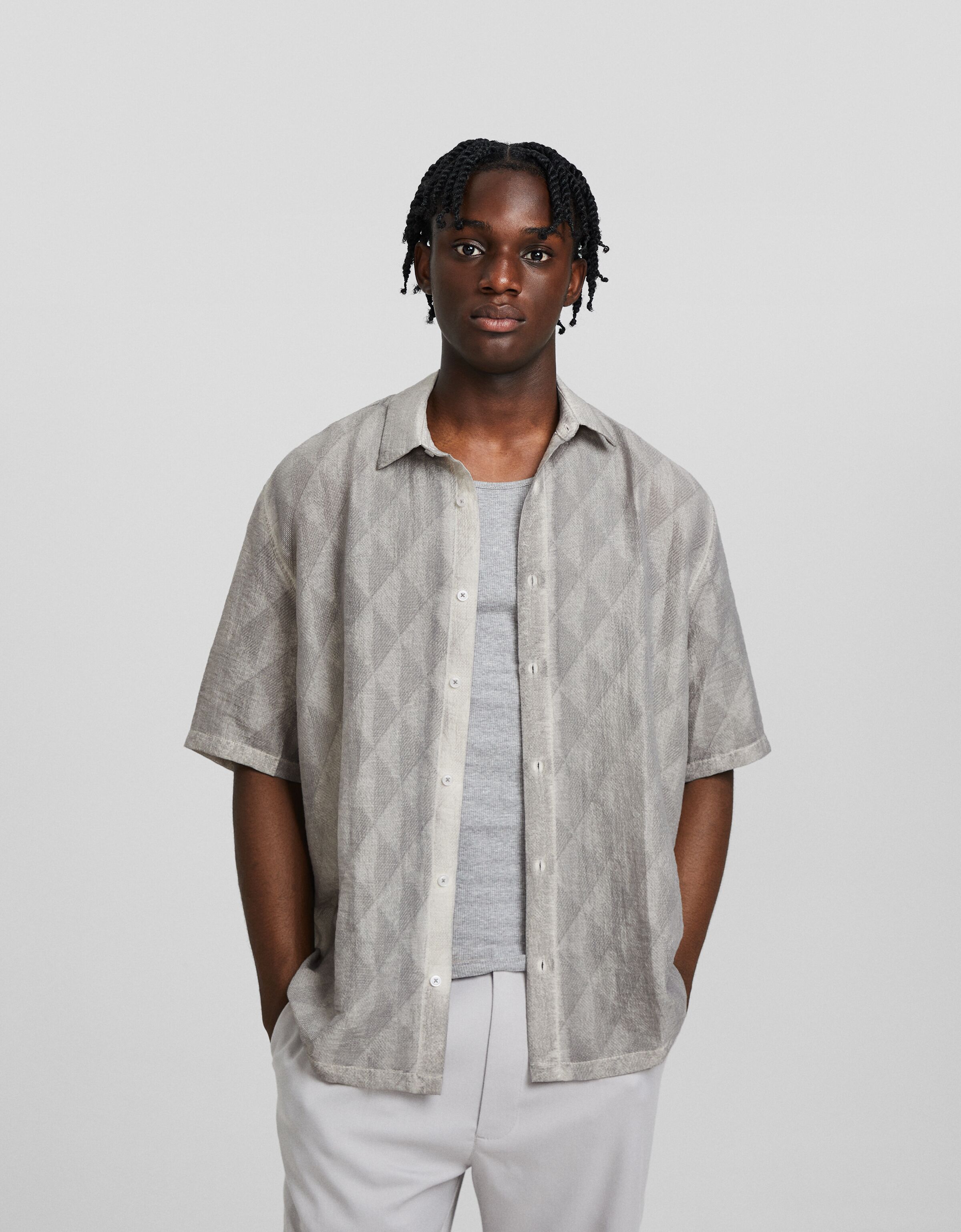 Chemise discount bershka homme