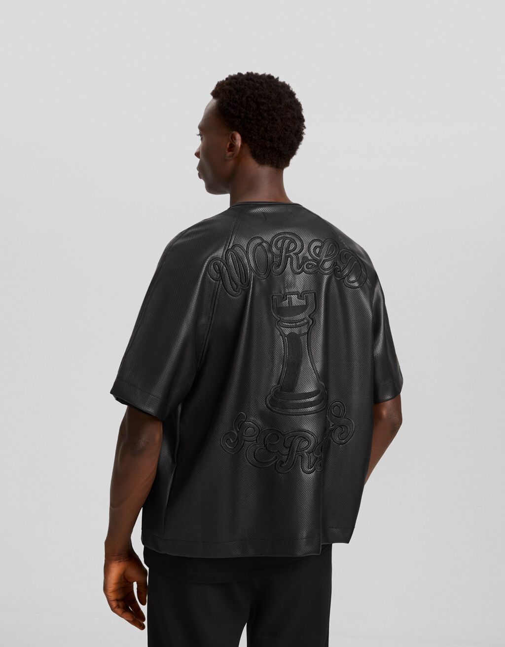 Bershka store leather shirt