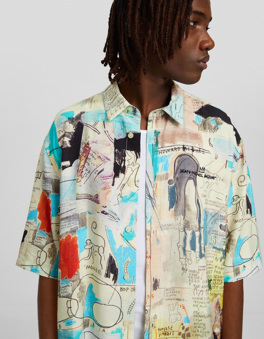 Camisa Jean-Michel Basquiat màniga curta estampat-Multicolor-2