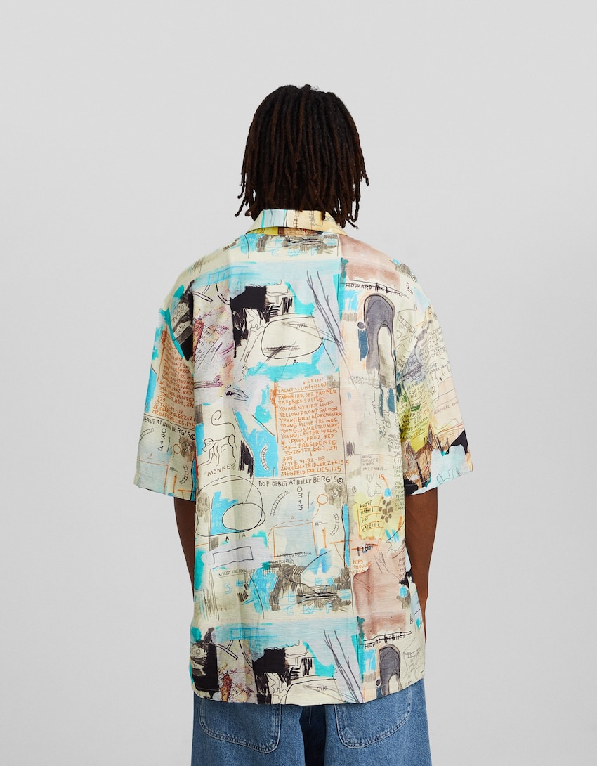 Camisa Jean-Michel Basquiat màniga curta estampat-Multicolor-1