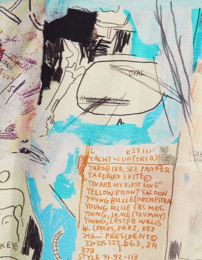 Camisa Jean-Michel Basquiat màniga curta estampat-Multicolor-5