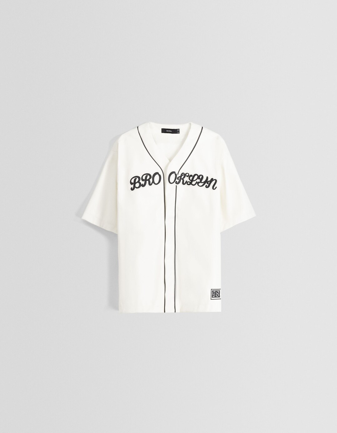 Camisa màniga curta beisbolera efecte pell