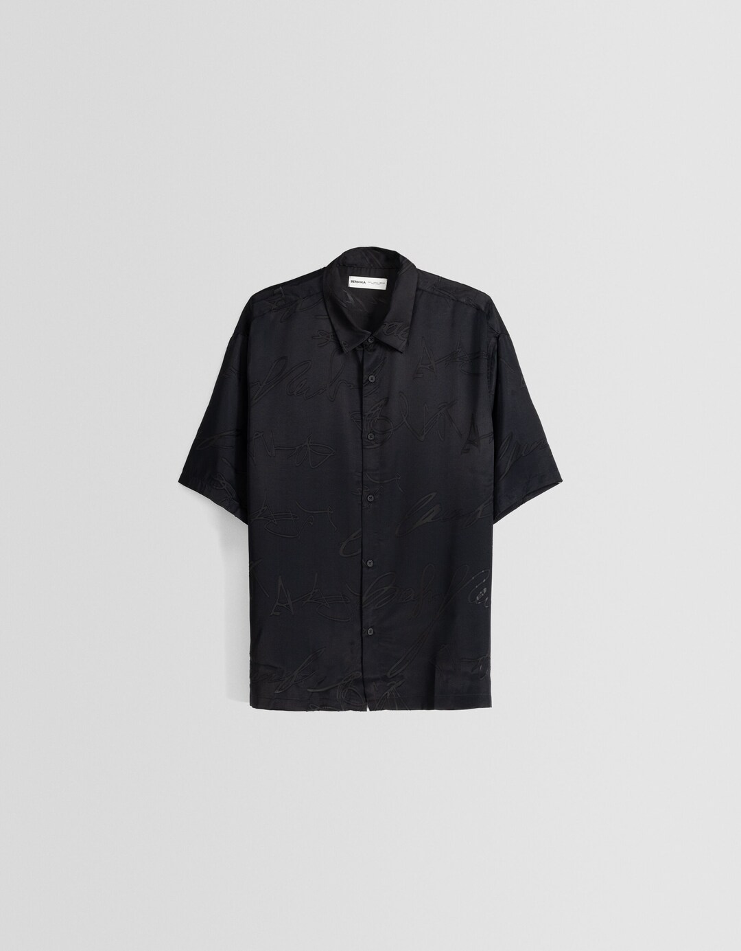 Camisa màniga curta setinada